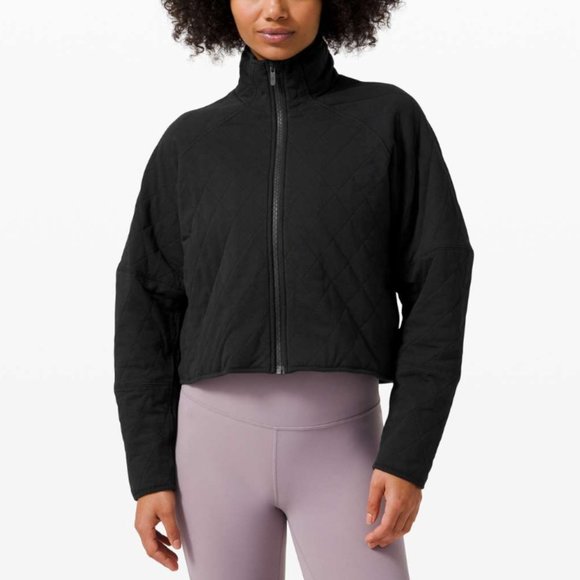 lululemon athletica Jackets & Blazers - LULULEMON Black Quilted Calm Jacket 4